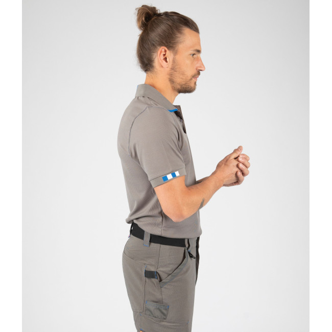 Polo de travail Beven gris/bleu - Nine Worths by North Ways