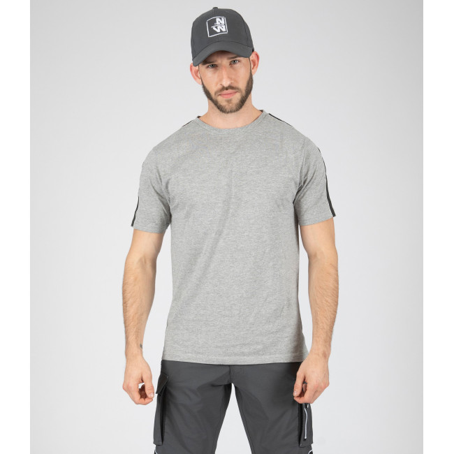 Werk T-shirt korte mouwen Luka grijs gemêleerd - Nine Worths by North Ways