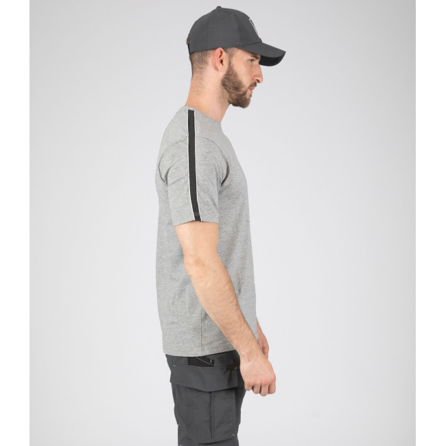 T-shirt de travail à manches courtes Luka gris chiné - Nine Worths by North Ways