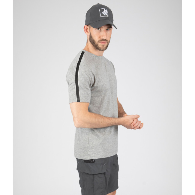 T-shirt de travail à manches courtes Luka gris chiné - Nine Worths by North Ways