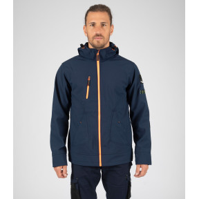 Veste softshell Borel marine et orange fluo - Nine Worths by North Ways