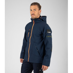 Veste softshell Borel marine et orange fluo - Nine Worths by North Ways