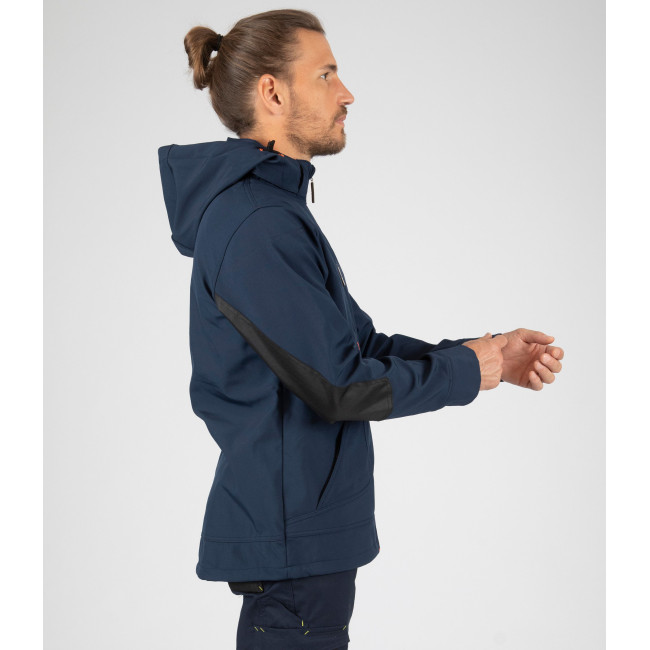 Veste softshell Borel marine et orange fluo - Nine Worths by North Ways