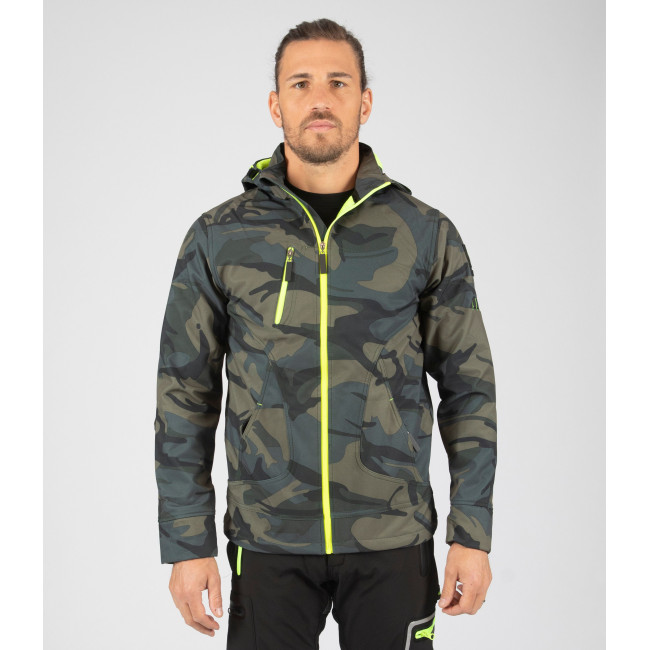 Kurtka softshell Borel woodland i żółty fluo - Nine Worths by North Ways