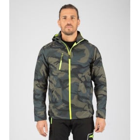 Softshell jas Borel woodland en geel fluo - Nine Worths by North Ways
