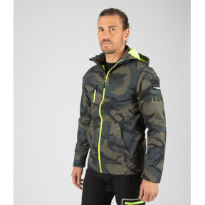 Veste softshell Borel woodland et jaune fluo - North Ways