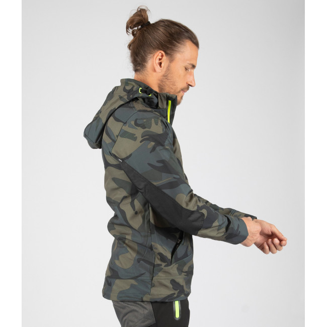Kurtka softshell Borel woodland i żółty fluo - Nine Worths by North Ways