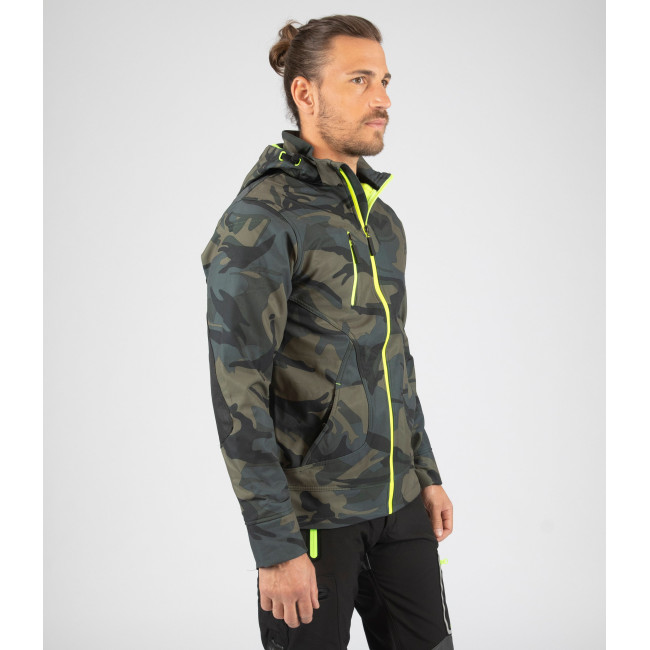 Kurtka softshell Borel woodland i żółty fluo - Nine Worths by North Ways