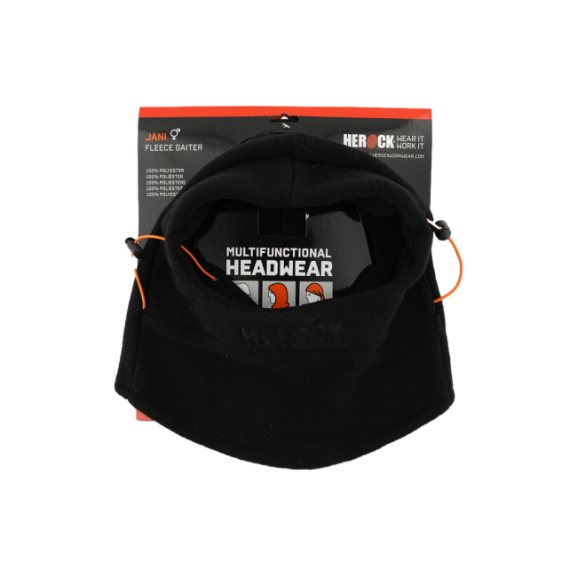 Fleece nekwarmer Jani zwart - Herock
