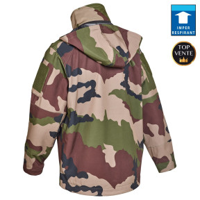 Chaqueta Softshell Camuflaje CE con cremalleras impermeables - Patrol Equipement