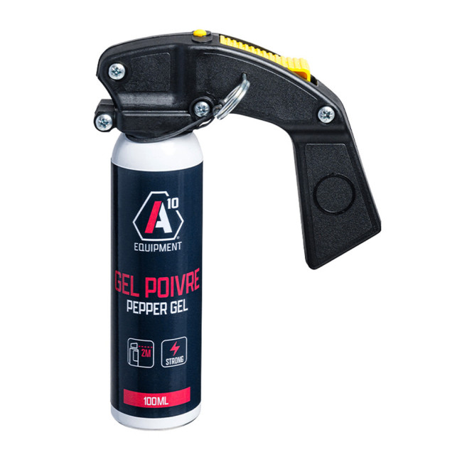 Traangasspray anti-agressie pepergel 100 mL met handgreep - A10 Equipment