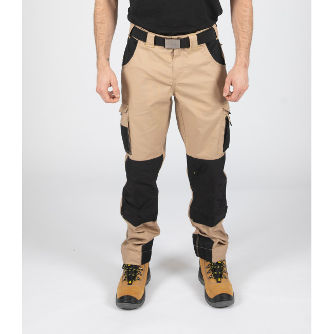 PANTALON DE TRAVAIL ADAM BEIGE / NOIR - NORTH WAYS