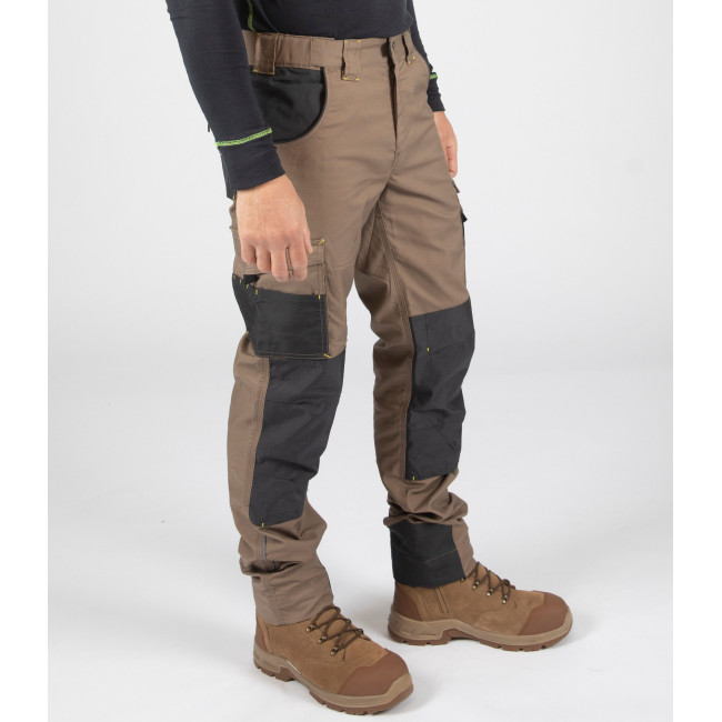 Pantalon de Travail Multipoches ADAM Brun/Anthracite - North Ways