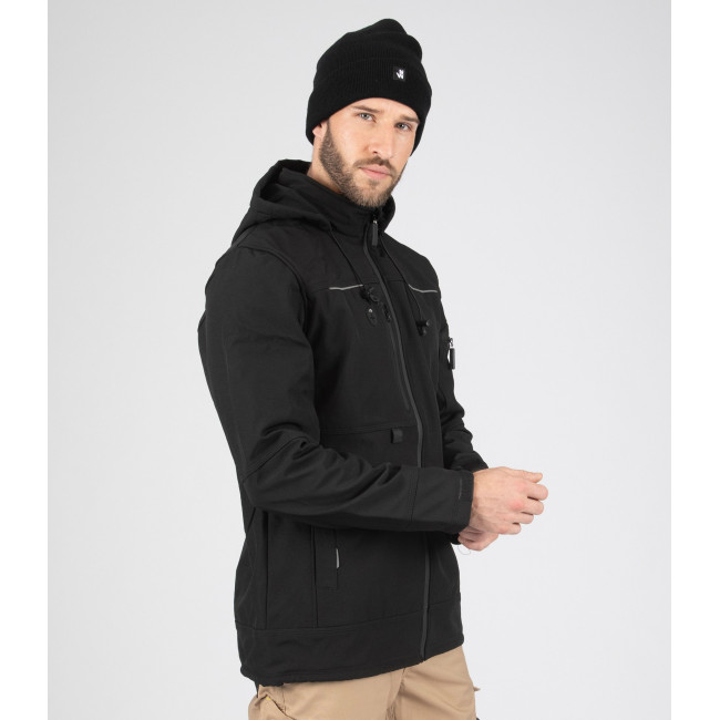 SOFTSHELL JAS FLORES ZWART - North Ways