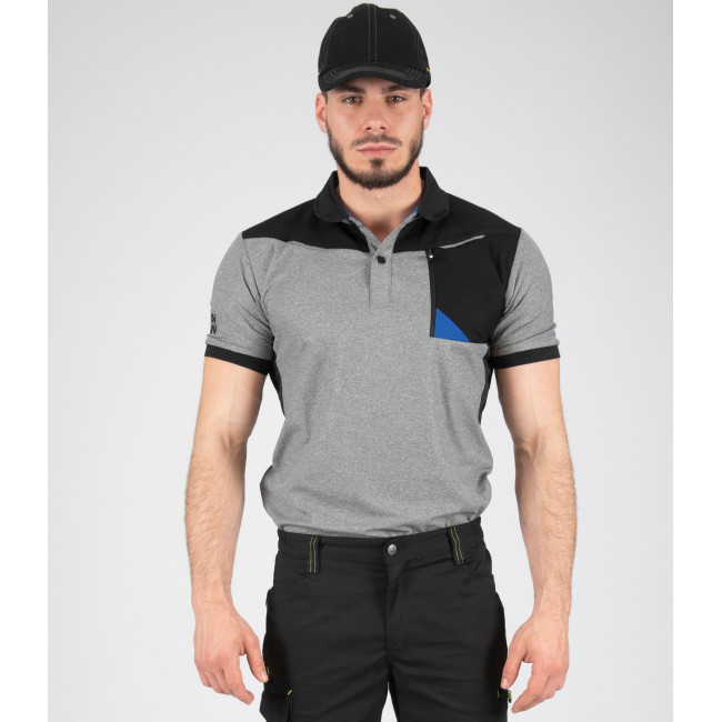 POLO DE TRAVAIL HORTEN NOIR / GRIS CHI - Nine Worths by North Ways