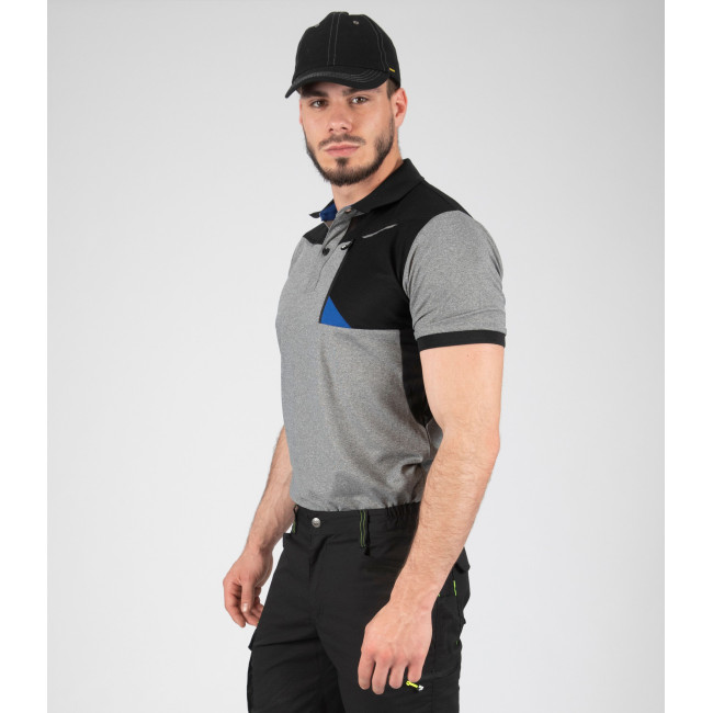 ARBEITS-POLOSHIRT HORTEN SCHWARZ / GRAU CHI - Nine Worths by North Ways