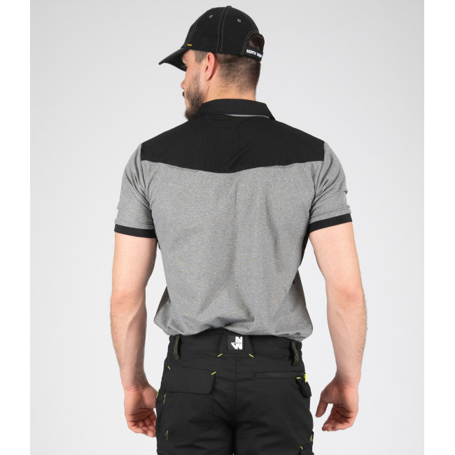 ARBEITS-POLOSHIRT HORTEN SCHWARZ / GRAU CHI - Nine Worths by North Ways