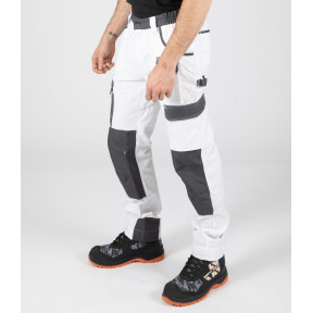 Pantalon de travail multipoches Cary blanc - Nine Worths by North Ways