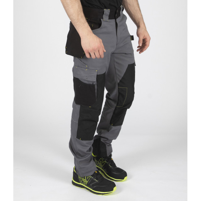 PANTALON DE TRAVAIL HOWARD GRIS ET NOIR - Nine Worths by North Ways