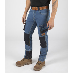 Pantalon de travail multipoches Neo bleu lavé - North Ways