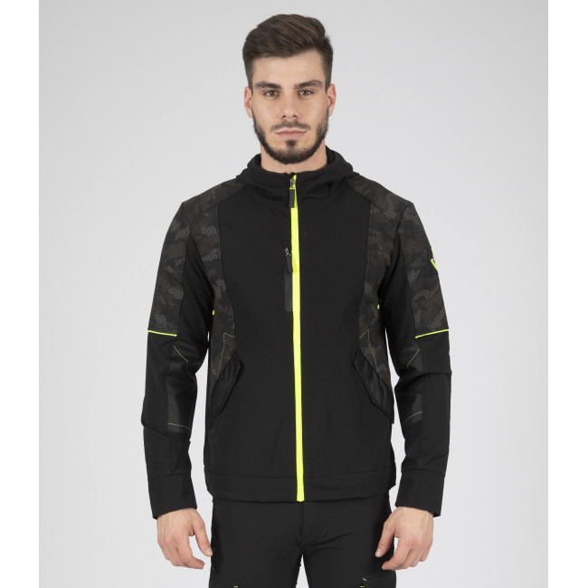 Bluza robocza Garcia Czarna i żółta fluo - North Ways
