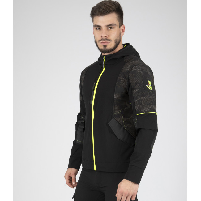 Werkblouson Garcia Zwart en geel fluo - North Ways