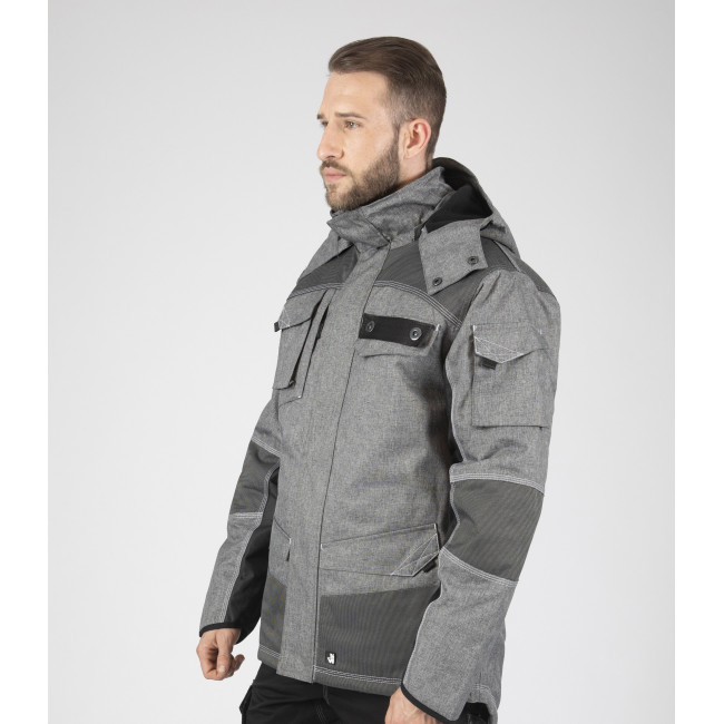 WERKPARKA GUILLAUMET GRIJS GEMÊLEERD / ZWART - Nine Worths by North Ways