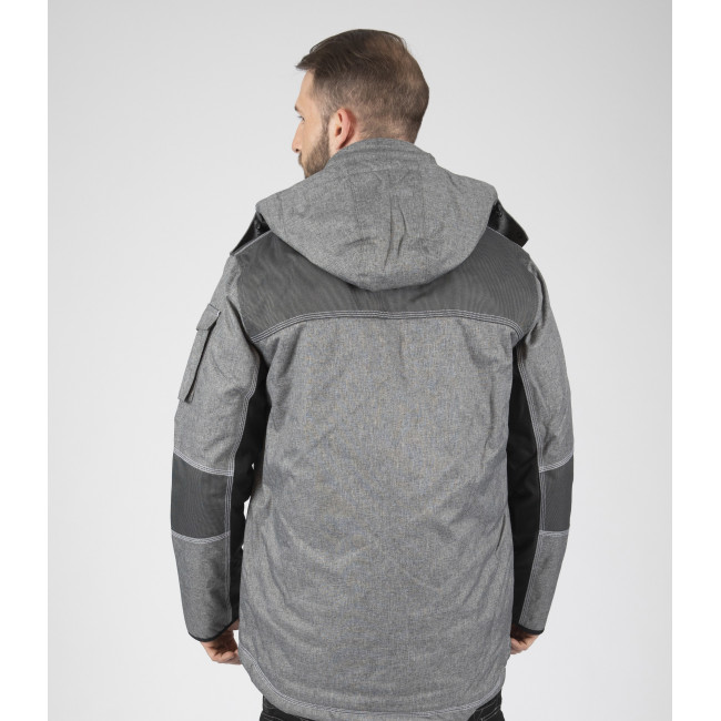 WERKPARKA GUILLAUMET GRIJS GEMÊLEERD / ZWART - Nine Worths by North Ways