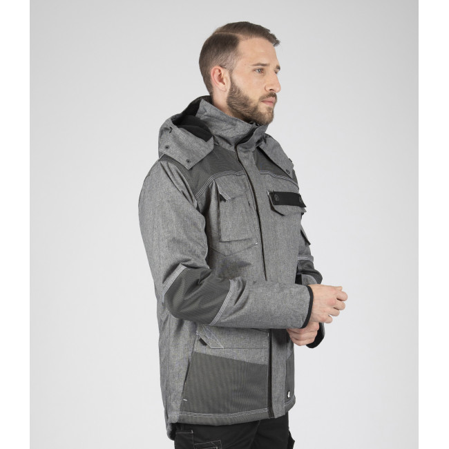 PARKA DE TRAVAIL GUILLAUMET GRIS CHINÉ / NOIR - NORTH WAYS