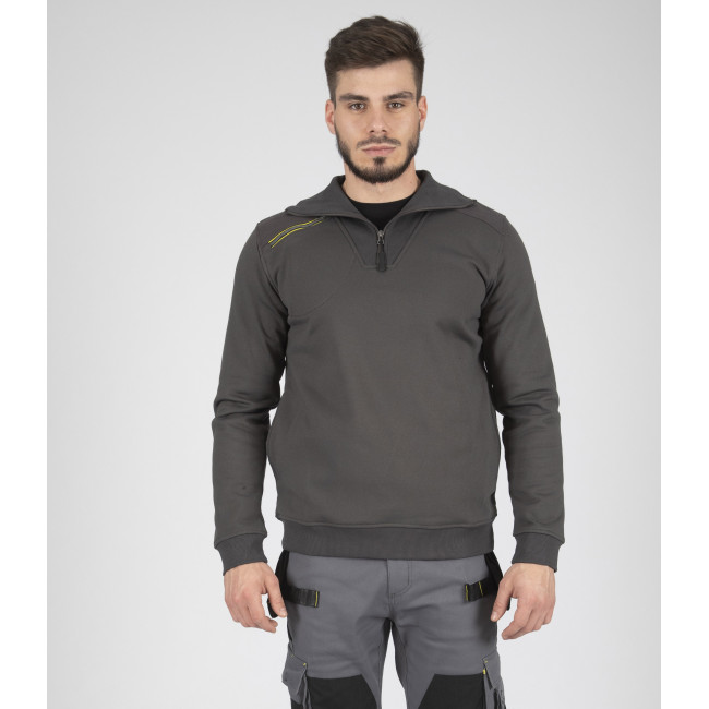 STRICKPULLOVER IM SWEATSHIRT-STIL LARGO GRAU - Nine Worths by North Ways