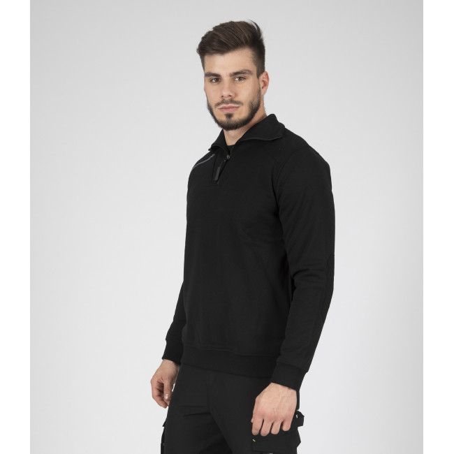 SWETER DZIANINOWY W STYLU BLUZY LARGO CZARNY - Nine Worths by North Ways