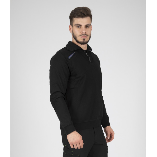 GEBREIDE TRUI STIJL SWEATSHIRT LARGO ZWART - Nine Worths by North Ways