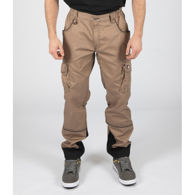 PANTALON DE TRAVAIL ANTRAS BEIGE ET NOIR - Nine Worths by North Ways
