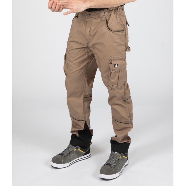 PANTALON DE TRAVAIL ANTRAS BEIGE ET NOIR - Nine Worths by North Ways