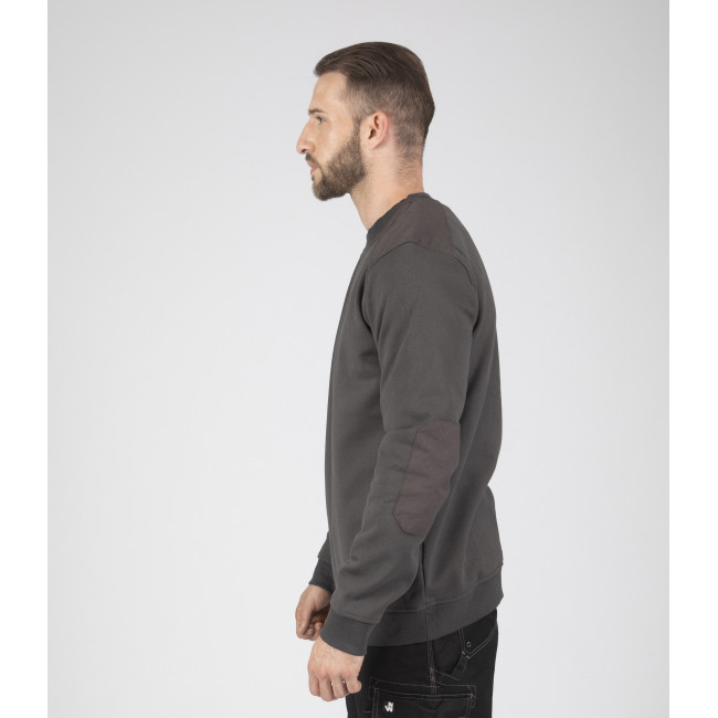 SWEATSHIRT MIT RUNDHALS LEON GRAU - Nine Worths by North Ways