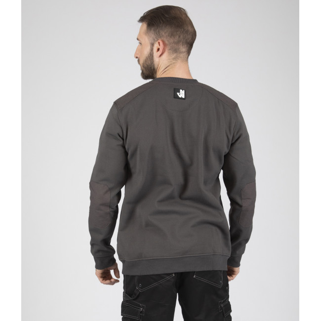 SWEAT COL ROND LEON GRIS - Nine Worths by North Ways