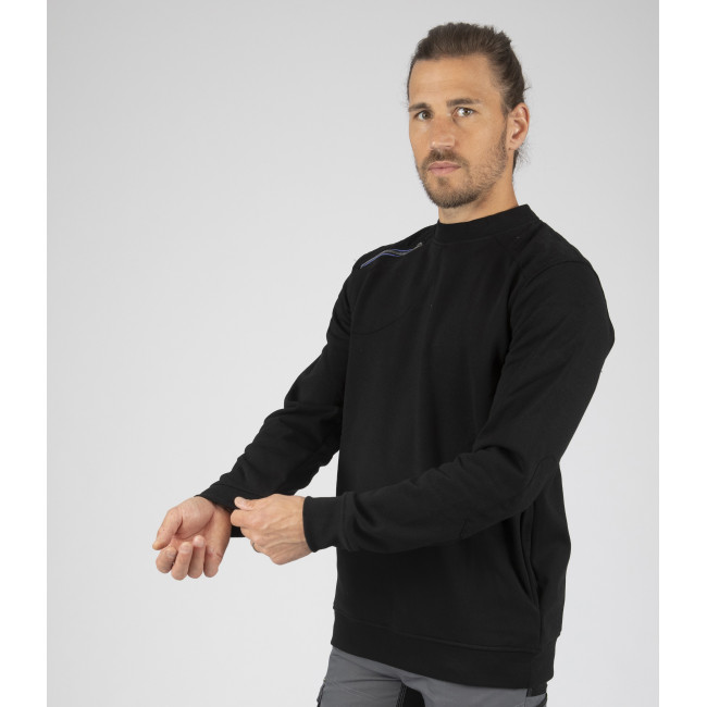 SWEAT COL ROND LEON NOIR - Nine Worths by North Ways