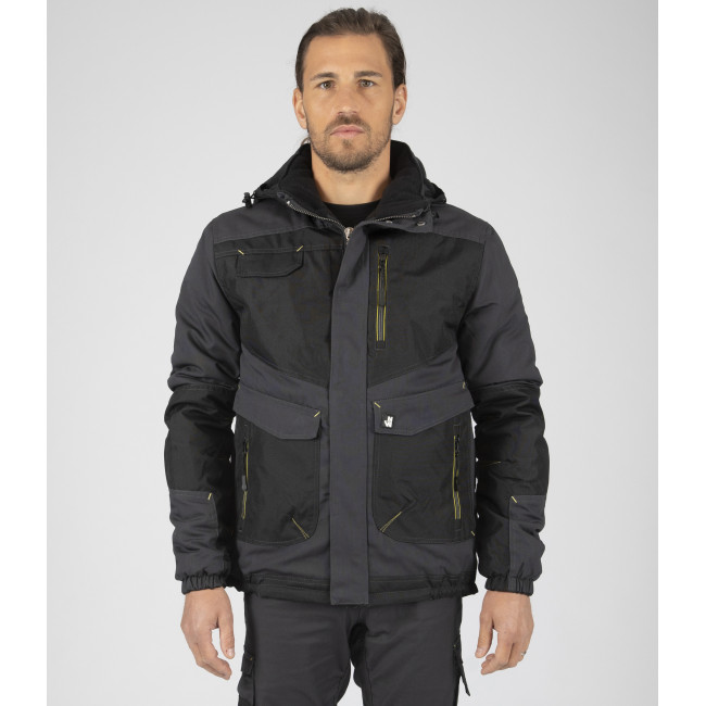 ARBEITSJACKE LILIAN GRAU / SCHWARZ - Nine Worths by North Ways