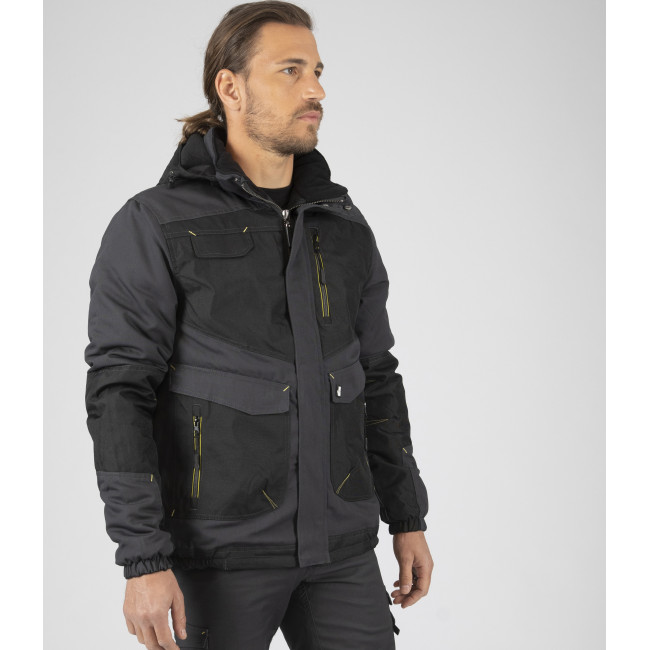 BLOUSON DE TRAVAIL LILIAN GRIS / NOIR - Nine Worths by North Ways
