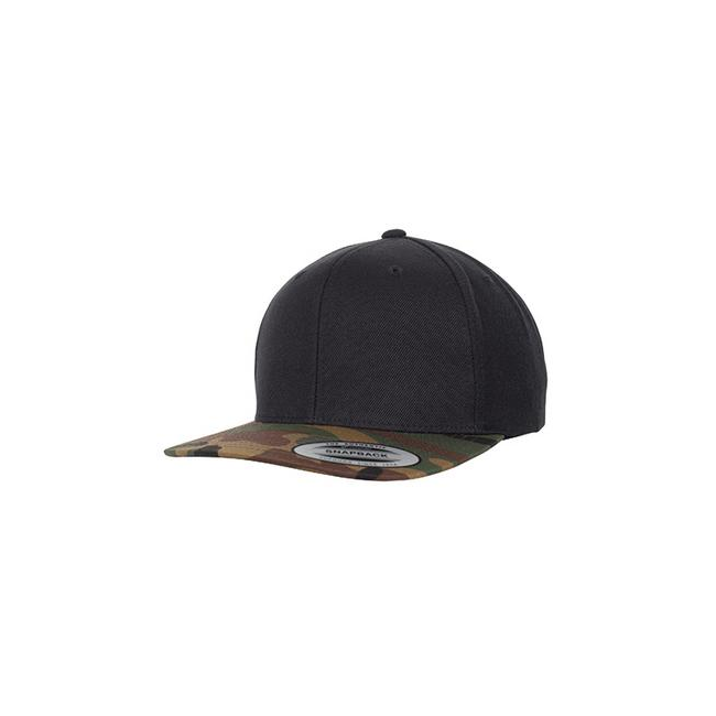 Czapka Classic Snapback 2-Tone Camo czarna/camo zielona - Flexfit