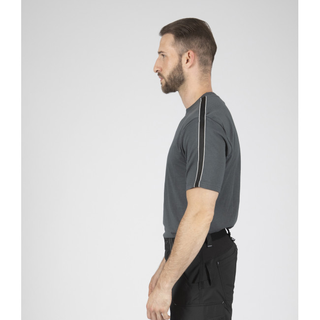 T-shirt de travail à manches courtes Luka anthracite - Nine Worths by North Ways