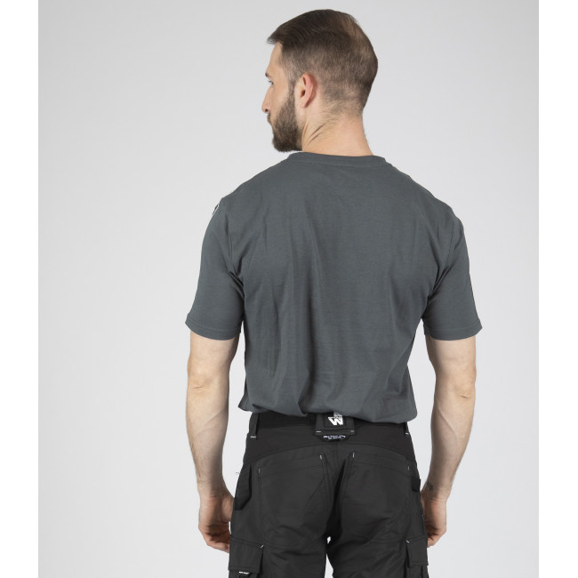 Kurzarm-Arbeitsshirt Luka anthrazit - Nine Worths by North Ways