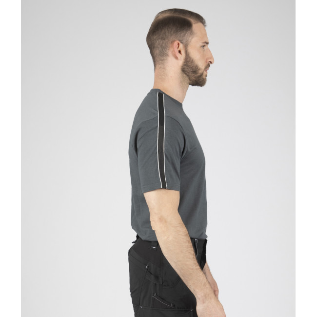 T-shirt de travail à manches courtes Luka anthracite - Nine Worths by North Ways
