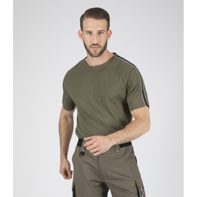 Arbeits-T-Shirt mit kurzen Ärmeln Luka khaki - Nine Worths by North Ways
