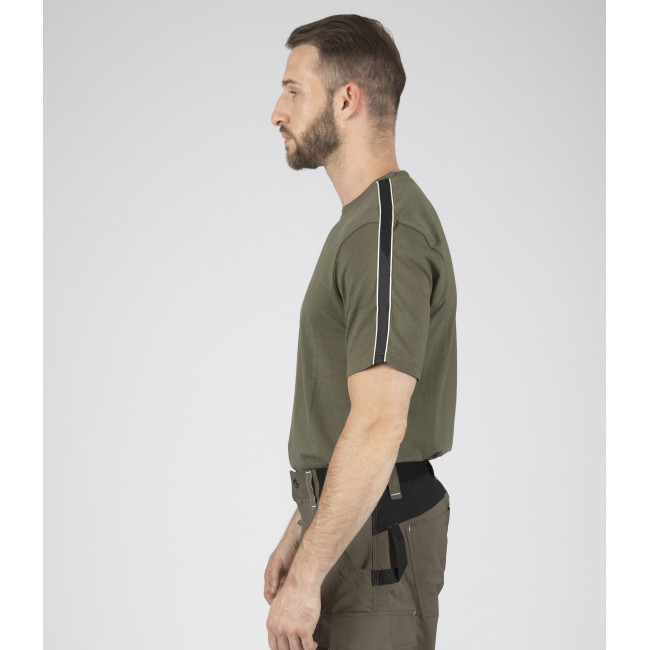 Luka werk t-shirt korte mouwen kaki - Nine Worths by North Ways