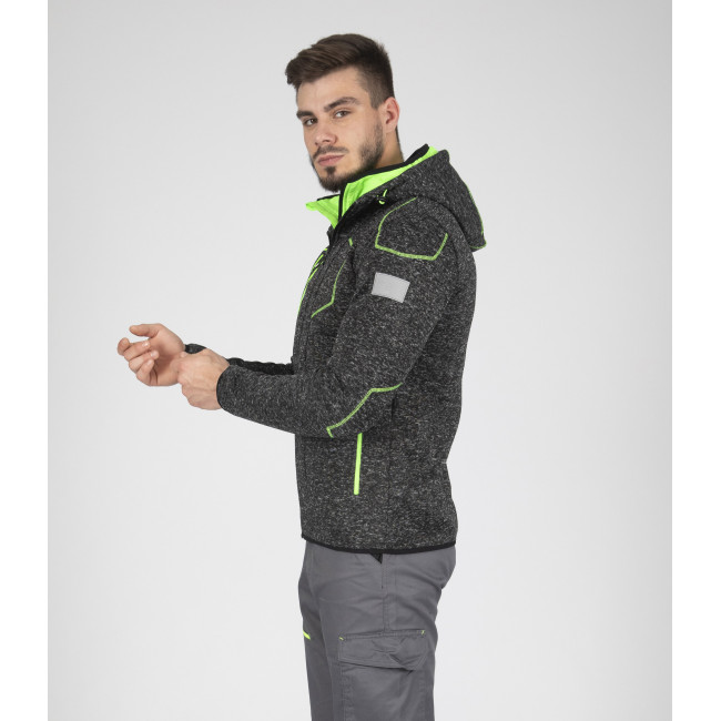 VESTE LYNX NOIR CHINE ET VERT - Nine Worths by North Ways