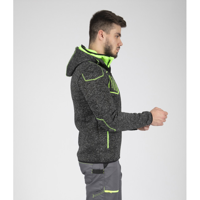 VESTE LYNX NOIR CHINE ET VERT - Nine Worths by North Ways