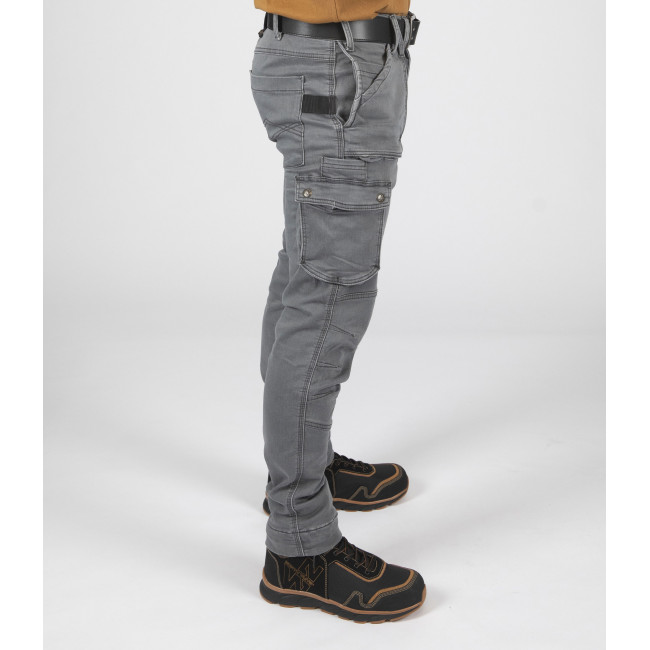Pantalon de travail multipoches Usain gris - Nine Worths by North Ways