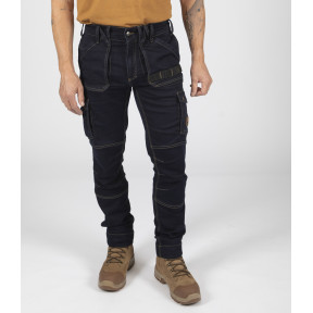 Pantalon de travail multipoches en jean Usain - Nine Worths by North Ways
