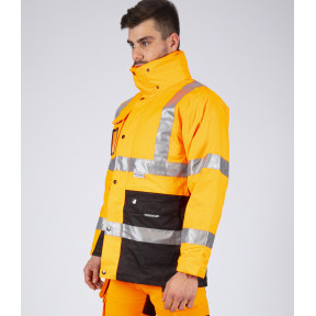 PARKA ROBOCZA WYSOKIEJ WIDOCZNOŚCI WELLINGTON POMARAŃCZOWA FLUO - Nine Worths by North Ways